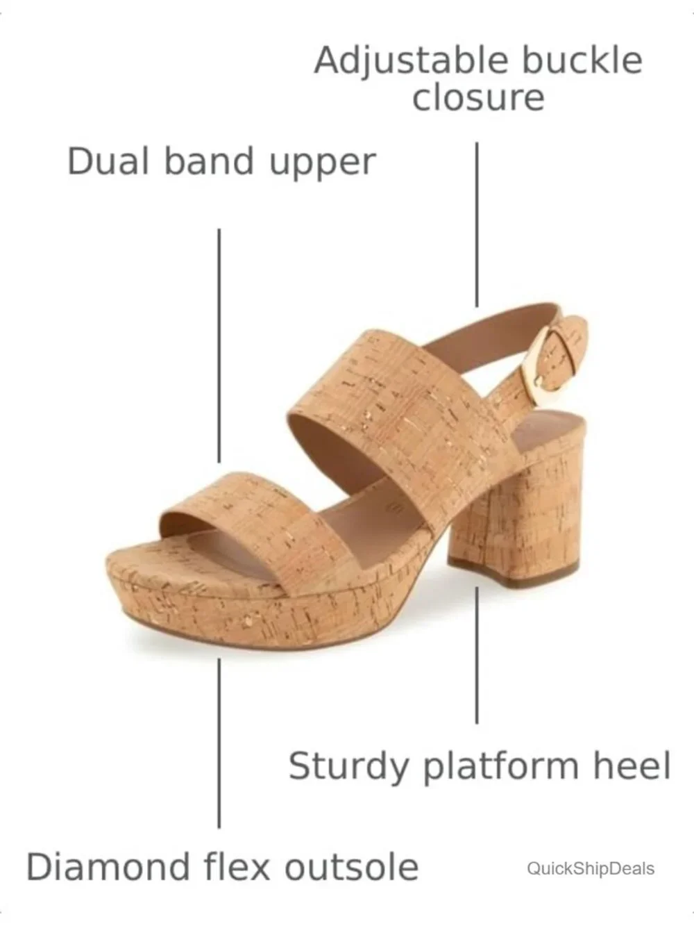 Platform Sandal with Ortholite Insole
